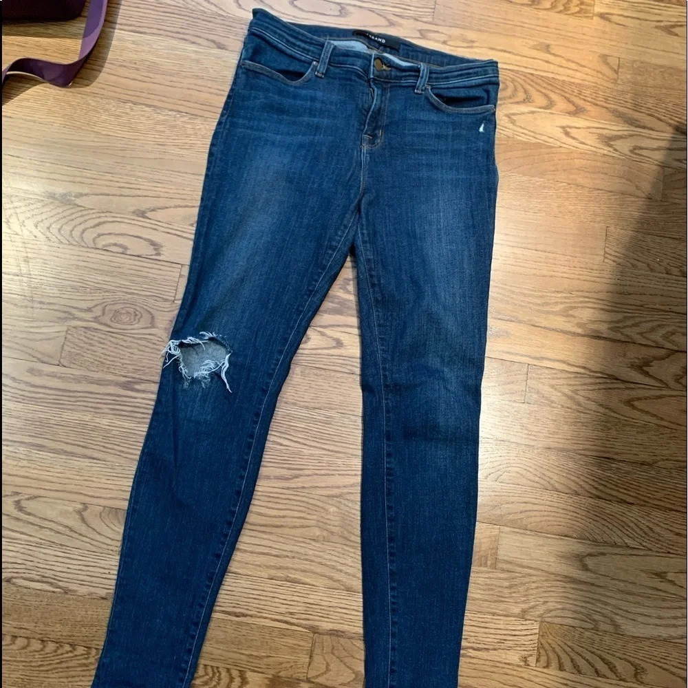 JBrand Distressed Knee Skinny Jeans